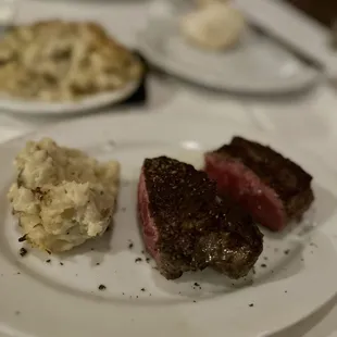 NY strip for two, 1/2 portion