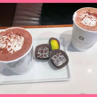 Hot chocolates are made to be shared.