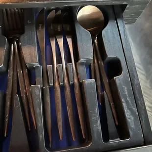 Flatware drawer above your lap