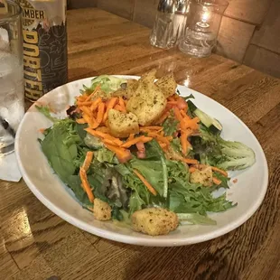 House salad with ginger wasabi dressing.