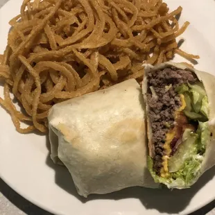 Cheeseburger wrap was fantastic