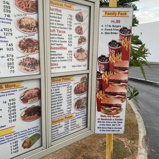 Menu board