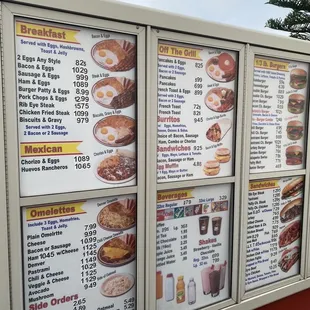 Menu board