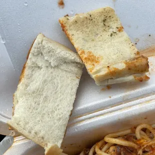 Chicken Parmesan garlic bread