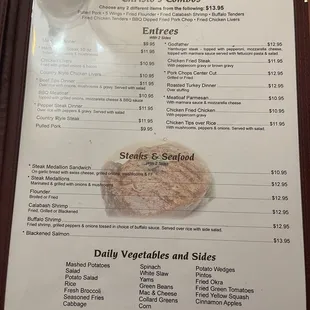 the menu