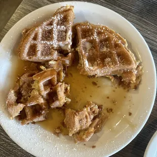 waffles, food