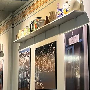 Numerous photos taken in Greece line the walls. Makes a nice ambience for the restaurant.