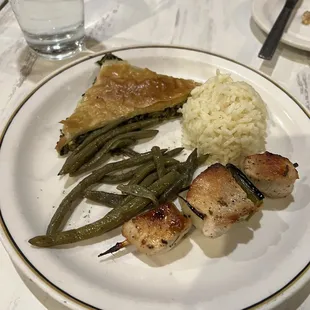 Chicken Kebab And Spanakopita Combo Dinner