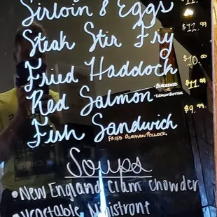 Great specials but they need these specials menus on the tables because I forgot once I was seated