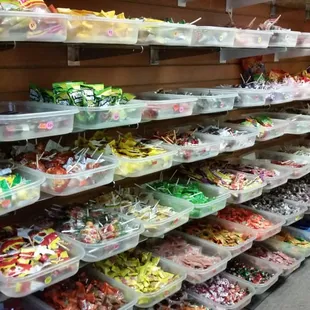 .25, .50, $1 candy wall selection