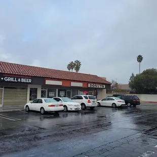 cars parked in a parking lot