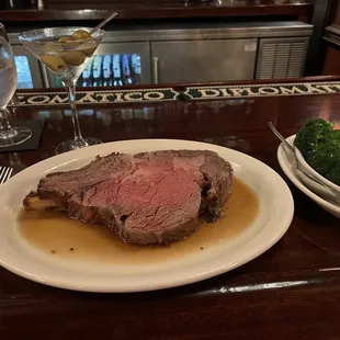 Prime rib, Sauteed Broccoli