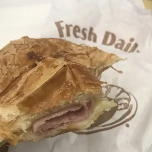 Ham and cheese croissant toasted!!!