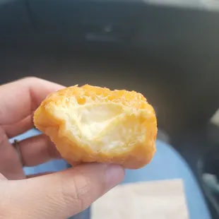 Custard filled doughnut hole