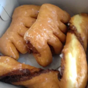 Bearclaws and cinnamon twists $1.45/each