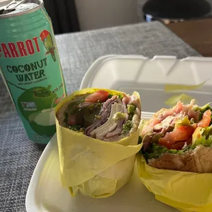 Club Sandwich and Coconut Water
