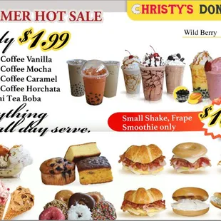 a variety of desserts