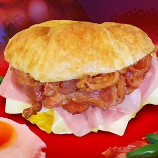 a bacon and egg sandwich