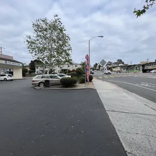 a car parked on the side of the road