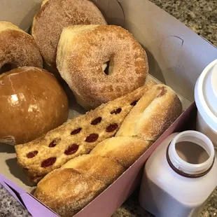 We already inhaled 2 donuts even before I got A chance to take the box's picture