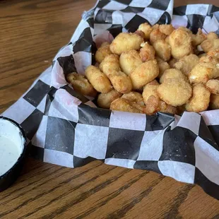 Cheese curds and ranch