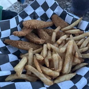 Chicken tenders and fries