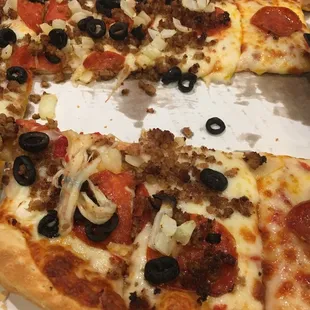 a slice of pizza