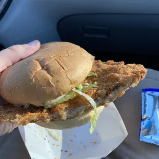 This was cut in half before being fried. Charged $10 for this? No thanks..