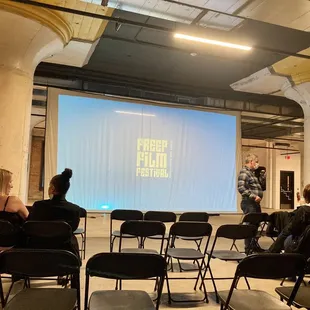 A screening in the main entrance hall.