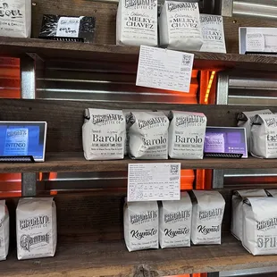Delicious coffees with detail cards