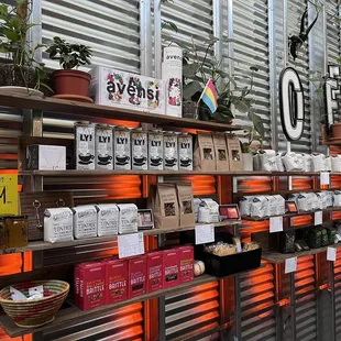 Coffee display wall