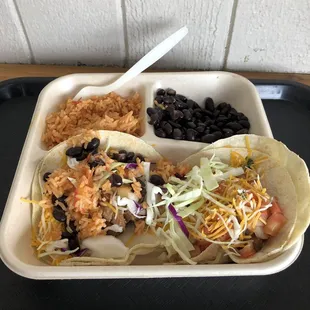 Two Taco Plate: Carnitas Baja Style