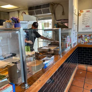 This dude gave me very small amount of meat on my burrito and have the Spanish speakers around me way more.......unprofessional