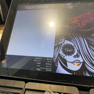 Here is a copy of the screen I took . I asked for a copy of the receipt which she never gave me it!