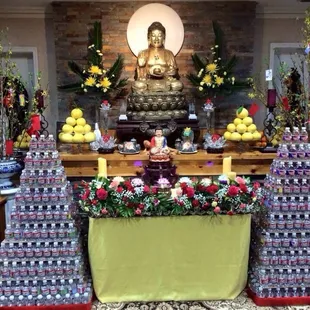 Altar with offerings for the new year