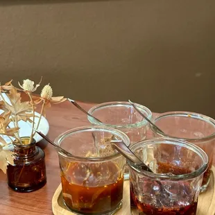 Sauces in four flavors
