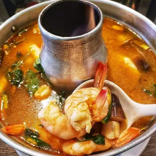 Spicy soup with Shrimp (Tom Yum with Shrimp)