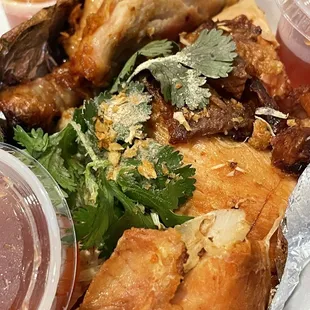 Huge portion! BBQ chicken regular size. Very flavorful!