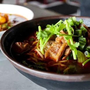 Spicy Beef Brisket Noodle Soup