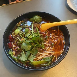 Spicy Beef Brisket Noodle Soup
