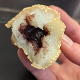 Interior of sesame balls.