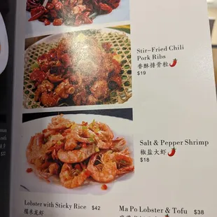 Fancy glossy menu