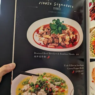 Traditional menu items