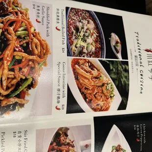 Traditional Cuisine Menu