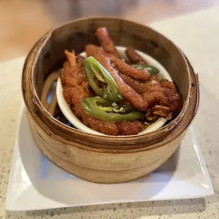 Chicken Feet with Black Bean Sauce - Didn&apos;t really know how to eat it. Tastes ok but wouldn&apos;t get again.