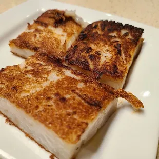 Pan fried turnip cake