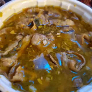 Sliced Fatty Beef in Golden Soup