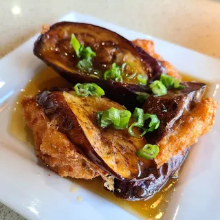 Pan-Fried Shrimp Stuffed Eggplant