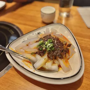 Mung Bean Jelly w. Chili Sauce ($9.99)