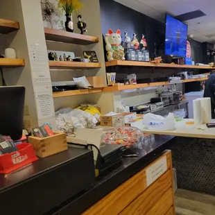 interior, sushi and sashimi